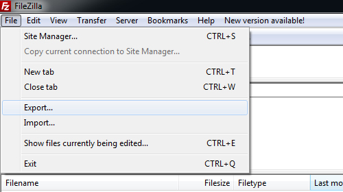Backup Filezilla server settings, client, manager, files?