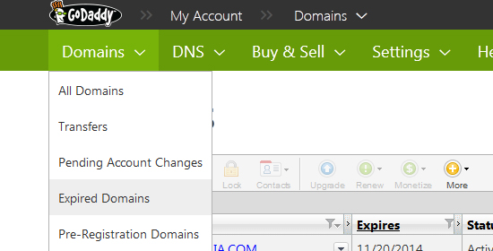 Godaddy expired domains grace period, how to renew?