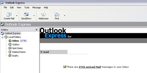 Outlook Express not showing the content of any e-mail?