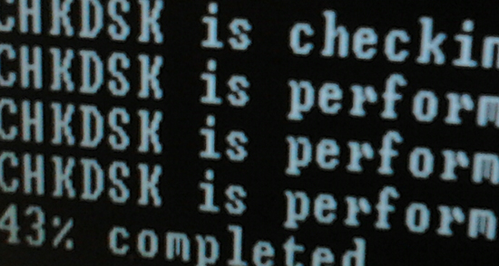 CHKDSK command, recover Windows from \Windows\system32\config\system error?