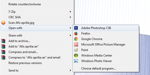 Cannot open images with Adobe Photoshop CS6?