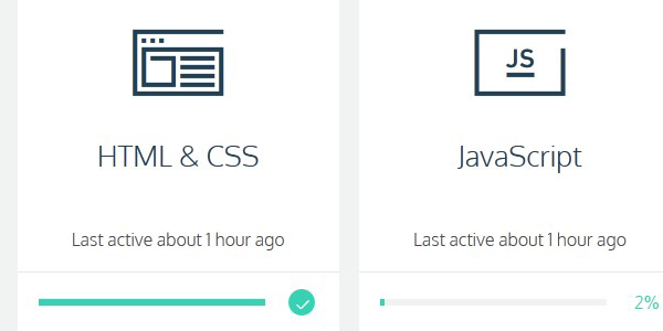 The HTML and CSS course from Codeacademy