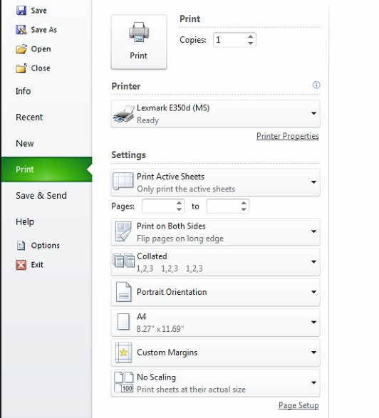 How to print on both sides on a Lexmark E350d (MS) – Printer Settings