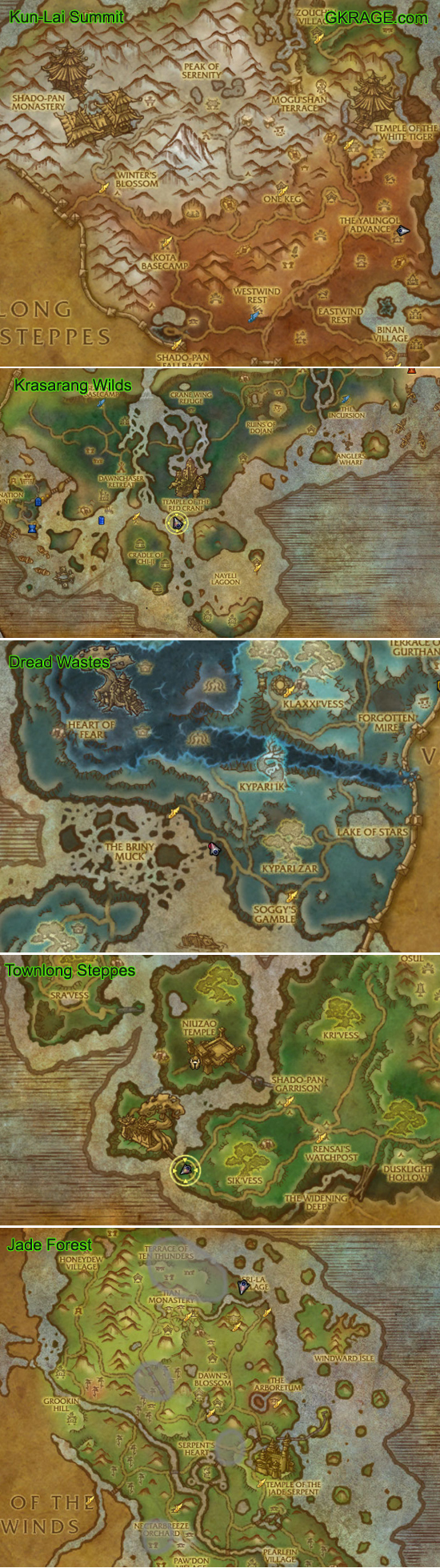 Zandalari rares, location on maps?